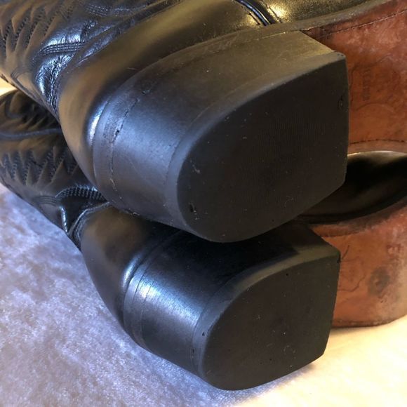 Express Rider Western Style Black Leather Boots • Men’s Sz 10 - Picture 10 of 12